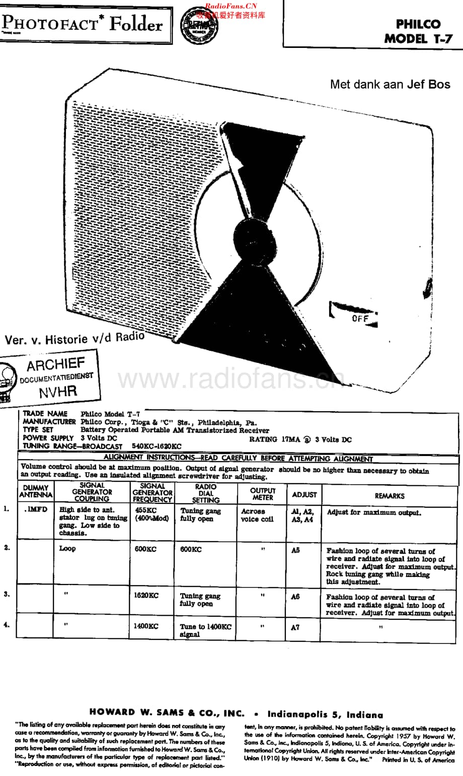 Philco_T7 维修电路原理图.pdf_第1页