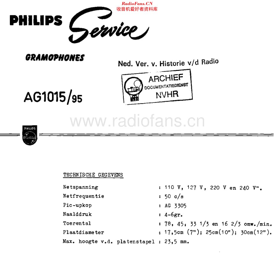 Philips_AG1015 维修电路原理图.pdf_第1页