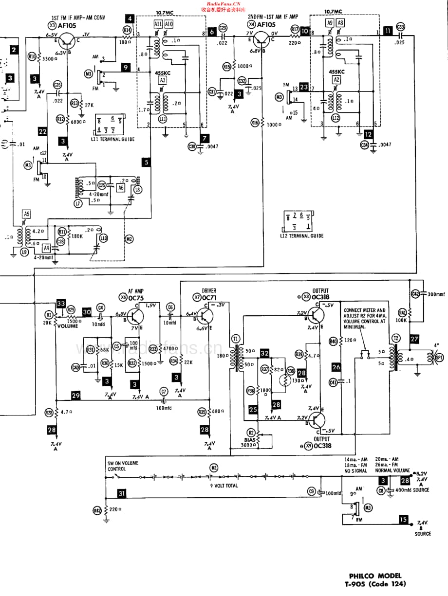 Philco_T905 维修电路原理图.pdf_第3页