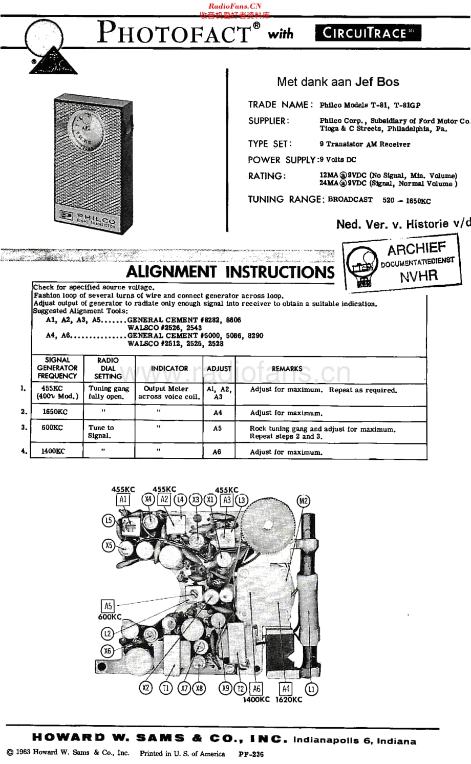 Philco_T81 维修电路原理图.pdf_第1页