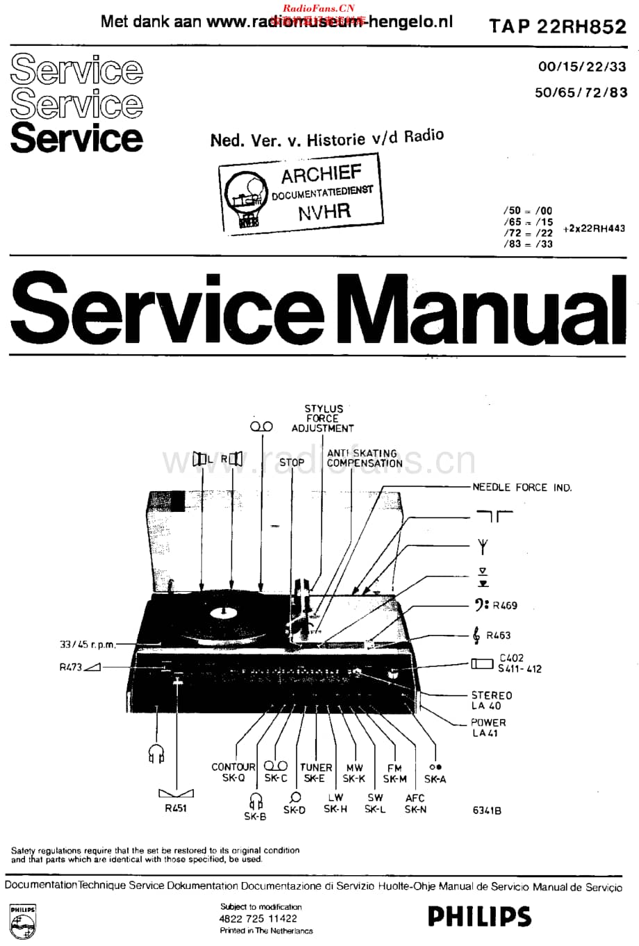 Philips_22RH852 维修电路原理图.pdf_第1页