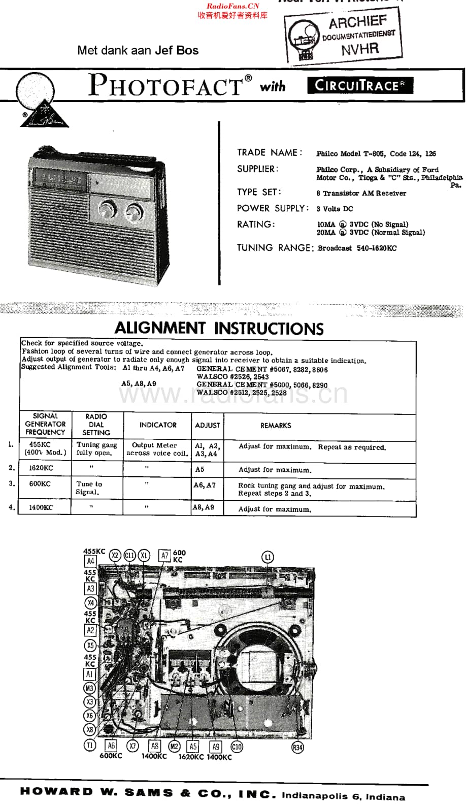 Philco_T805 维修电路原理图.pdf_第1页