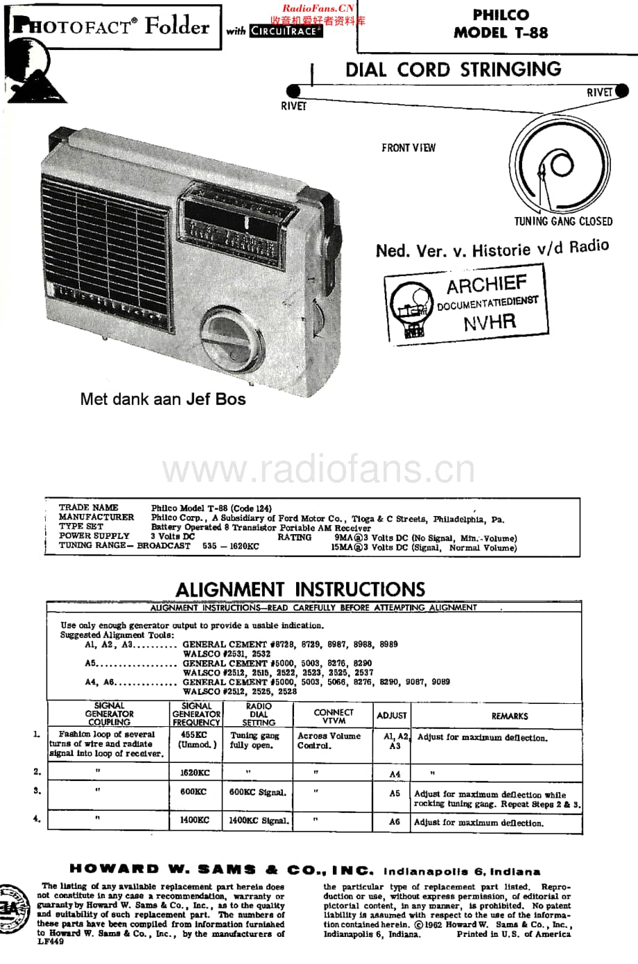 Philco_T88 维修电路原理图.pdf_第1页