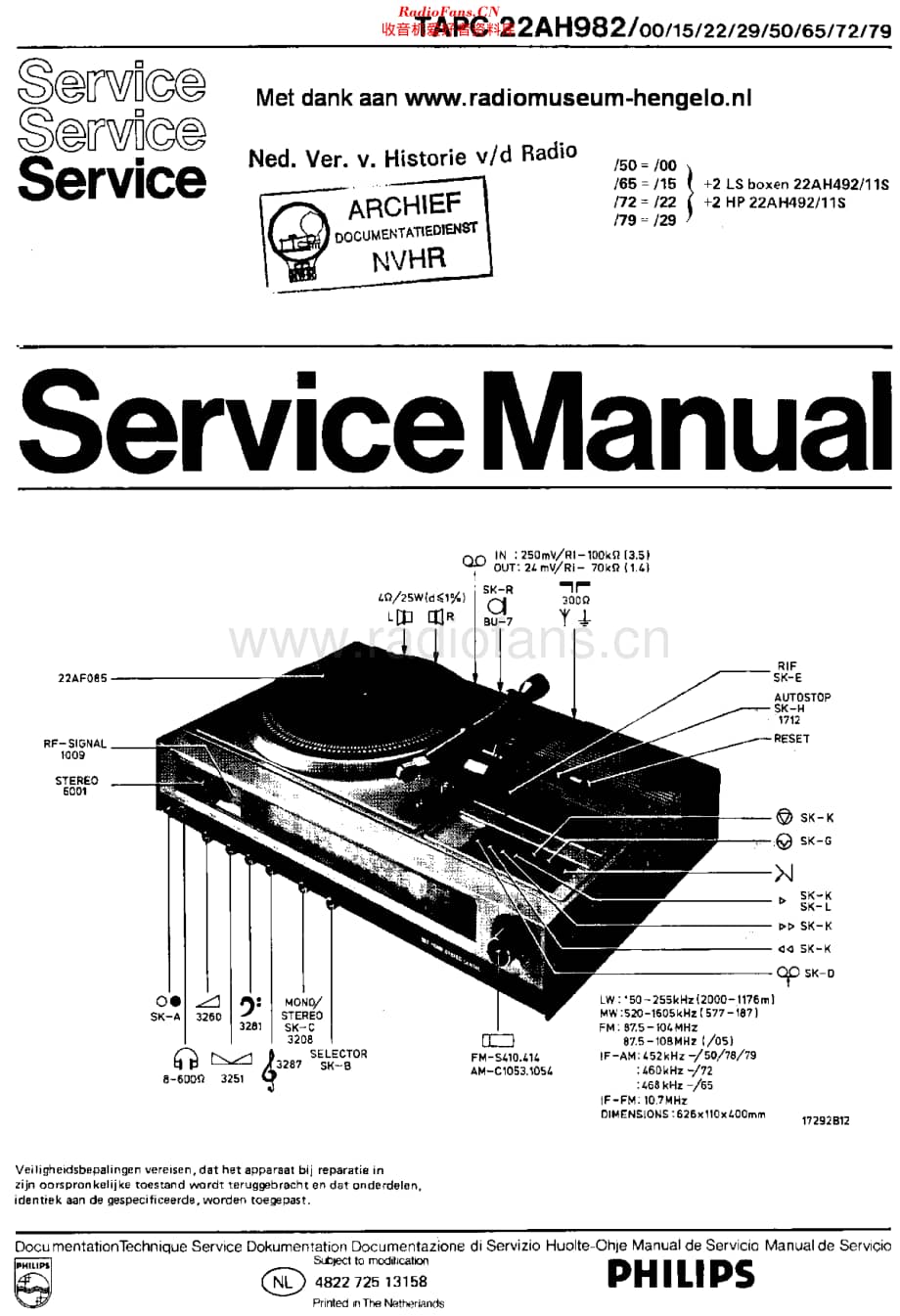 Philips_22AH982 维修电路原理图.pdf_第1页