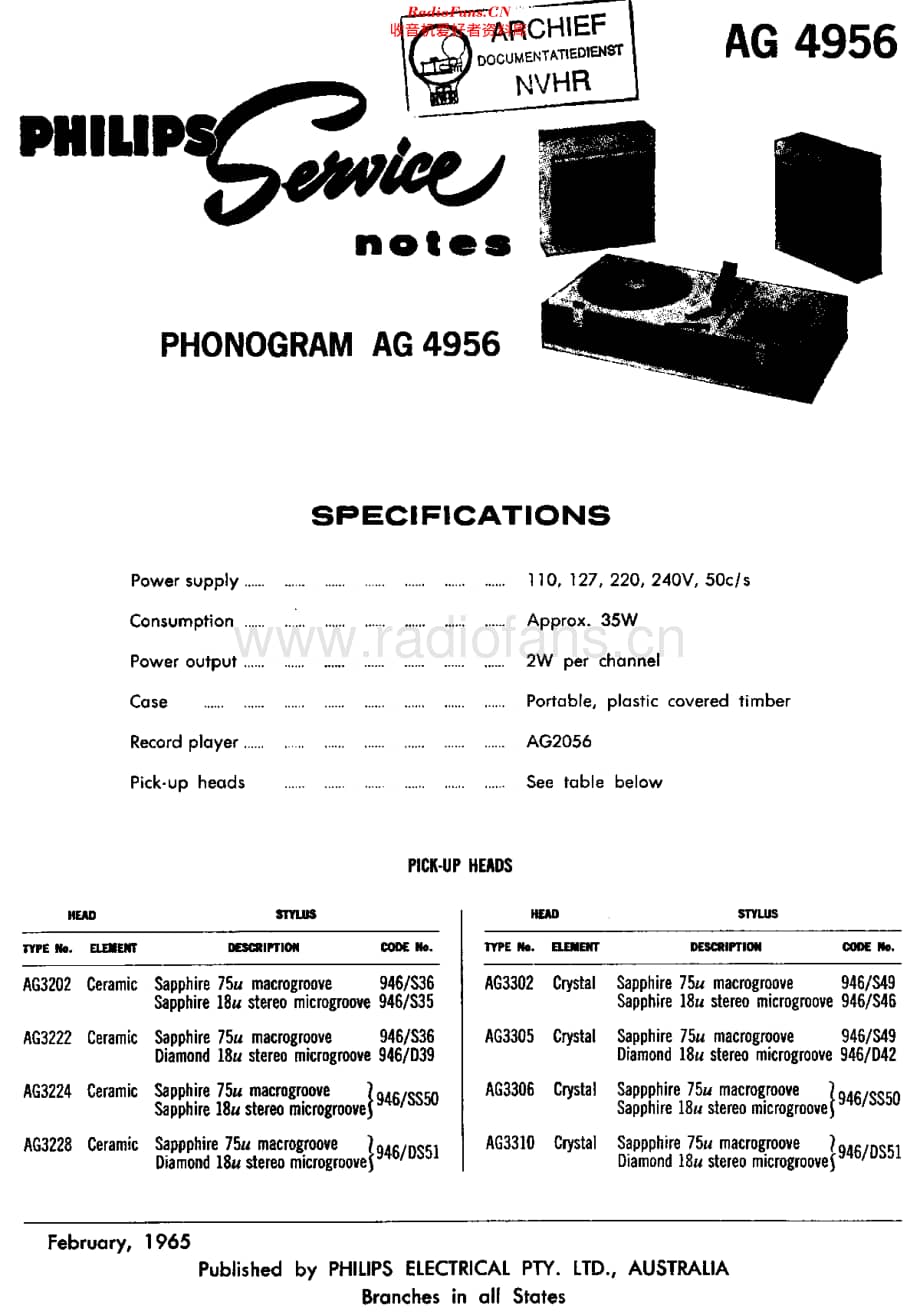 Philips_AG4956 维修电路原理图.pdf_第1页