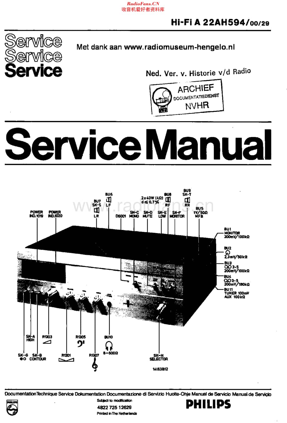 Philips_22AH594 维修电路原理图.pdf_第1页