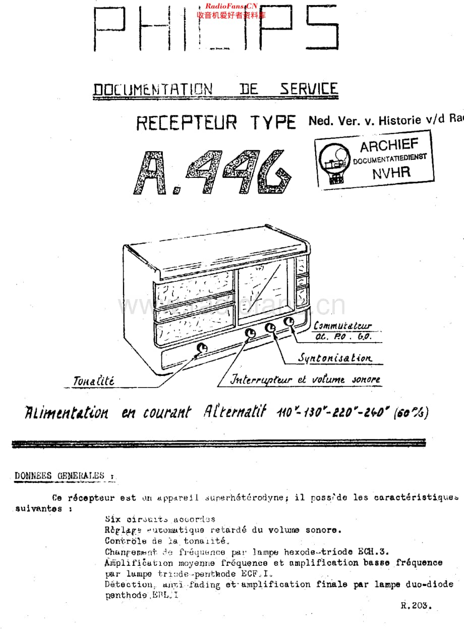 Philips_A446A 维修电路原理图.pdf_第1页