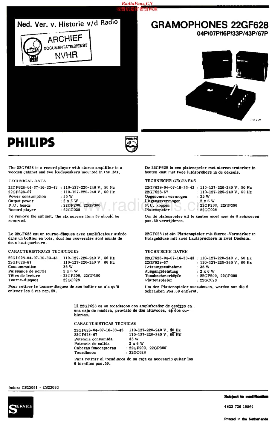 Philips_22GF628 维修电路原理图.pdf_第1页