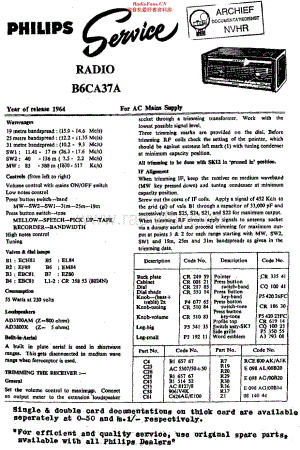 Philips_B6CA37A 维修电路原理图.pdf