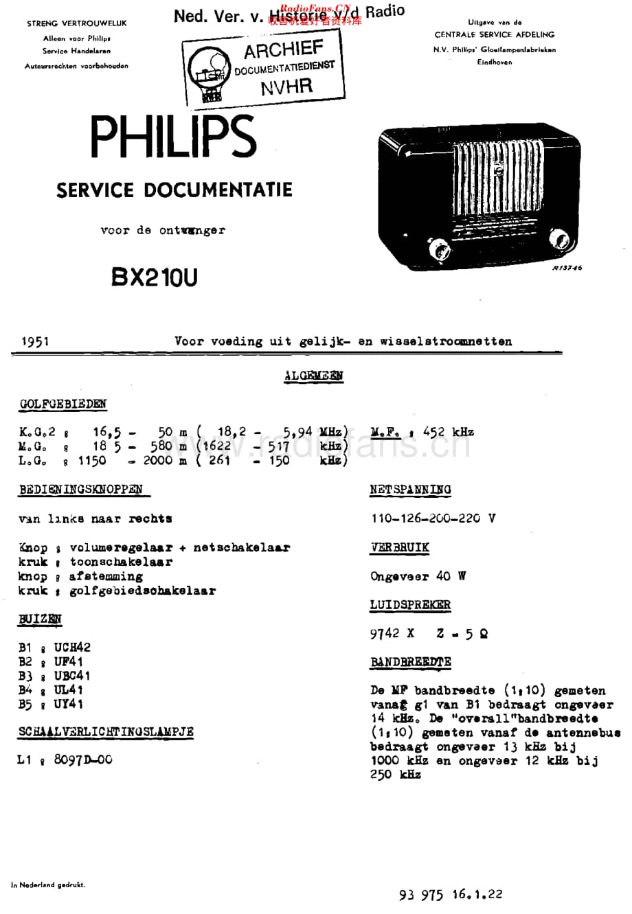 Philips_BX210U 维修电路原理图.pdf_第1页