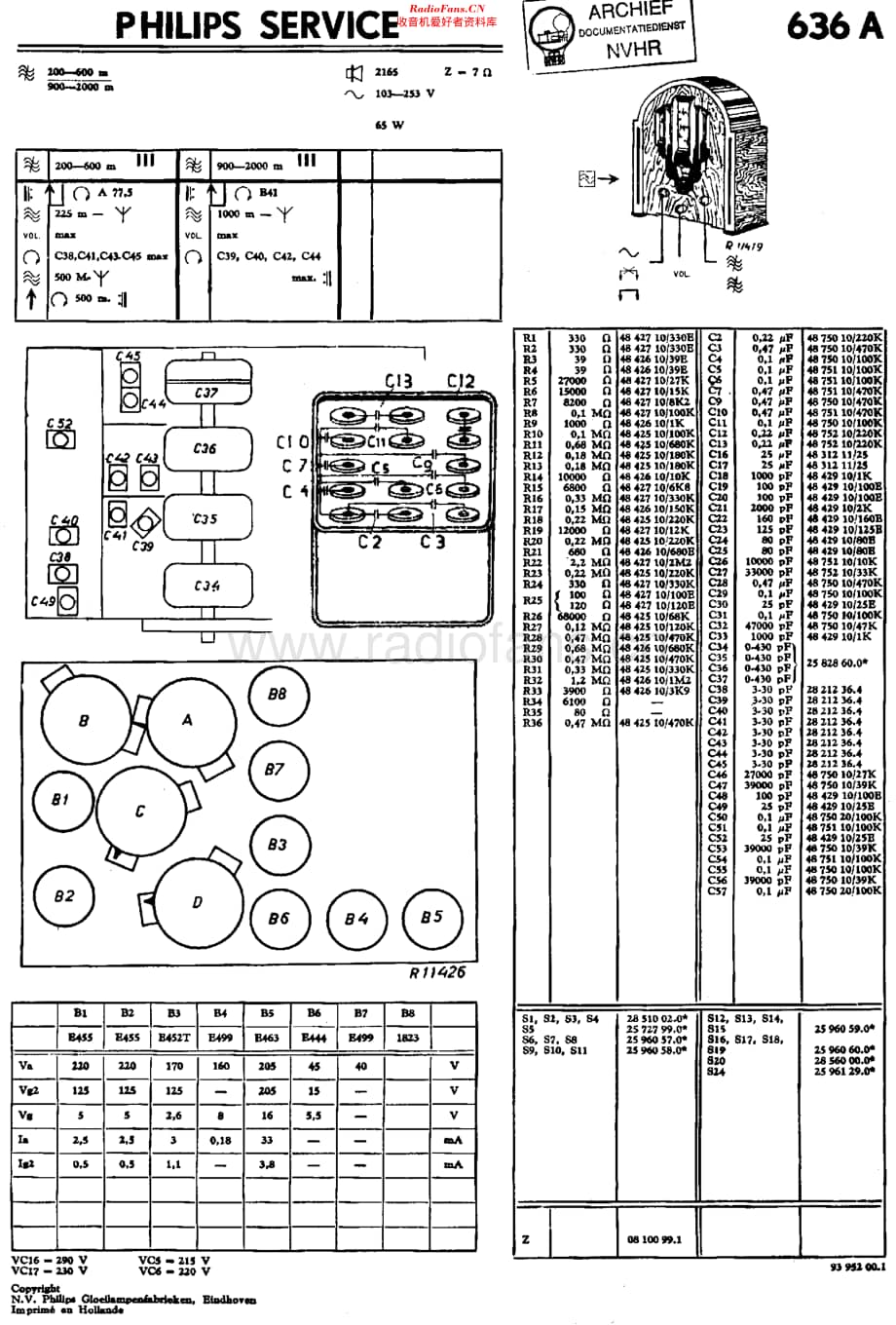 Philips_636A 维修电路原理图.pdf_第1页