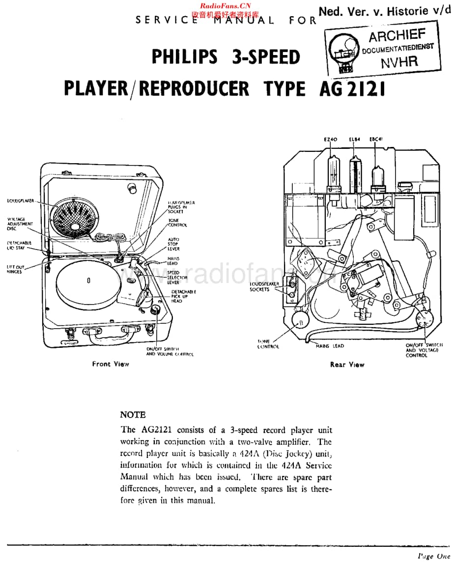 Philips_AG2121 维修电路原理图.pdf_第1页