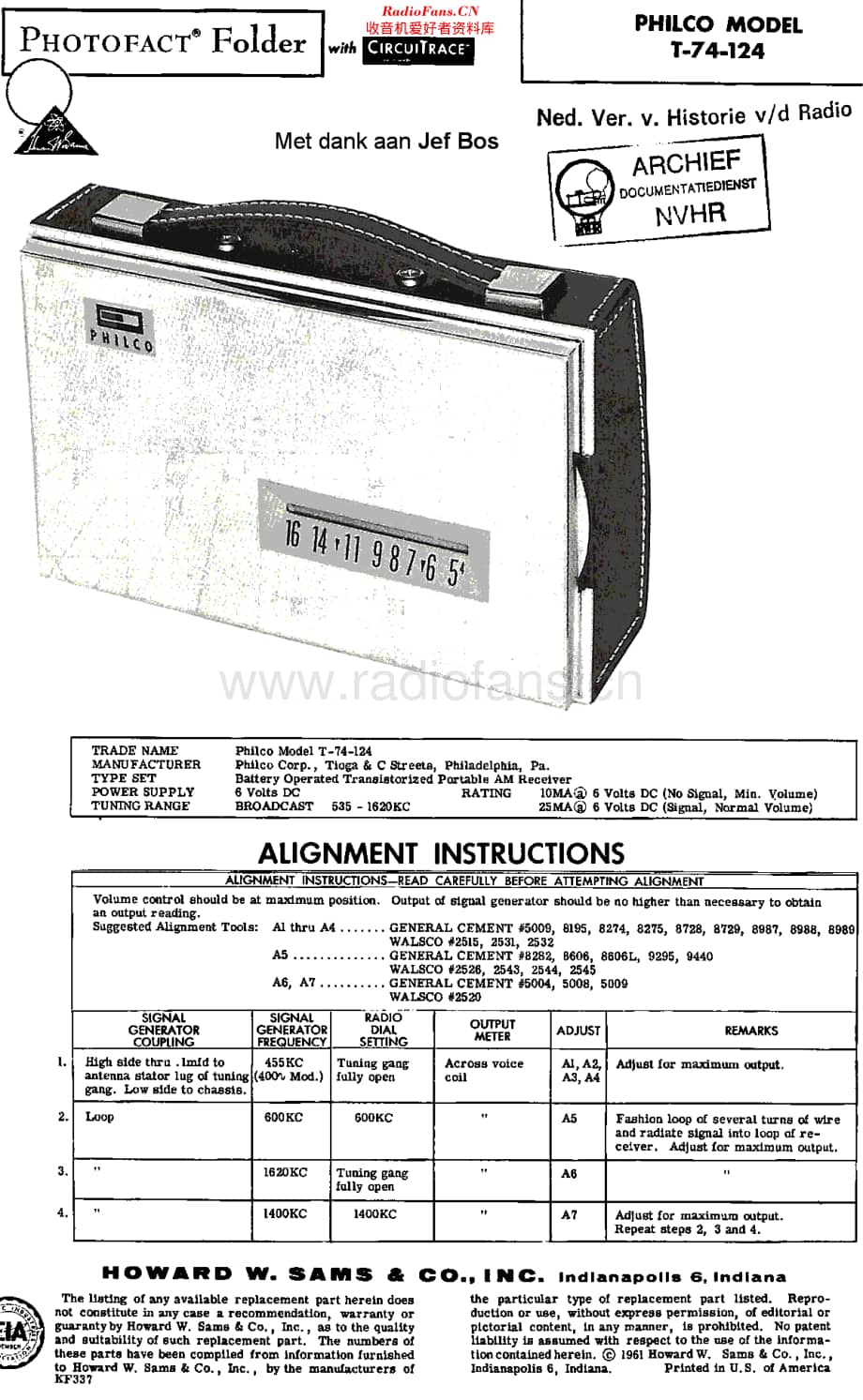 Philco_T74 维修电路原理图.pdf_第1页