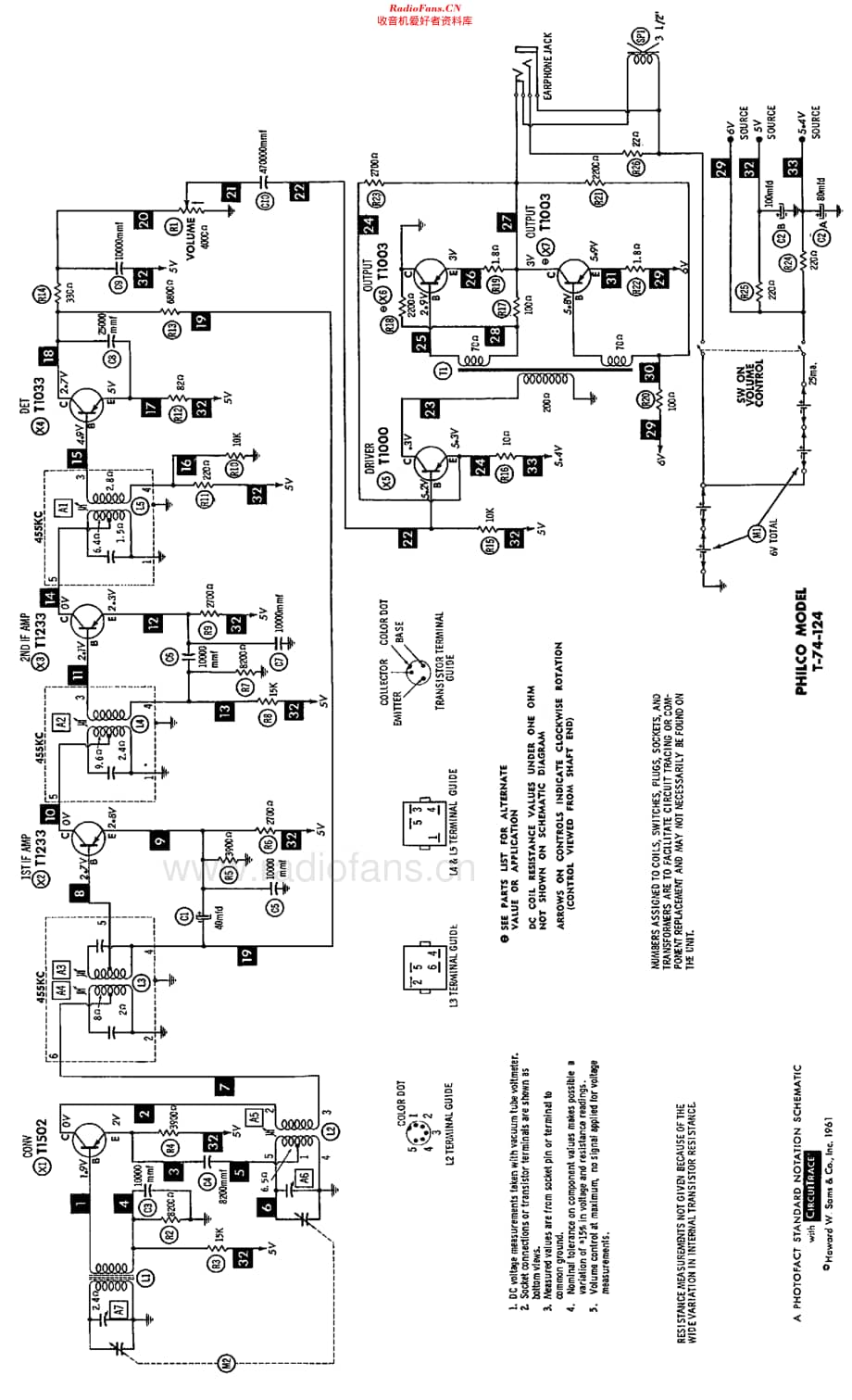 Philco_T74 维修电路原理图.pdf_第2页