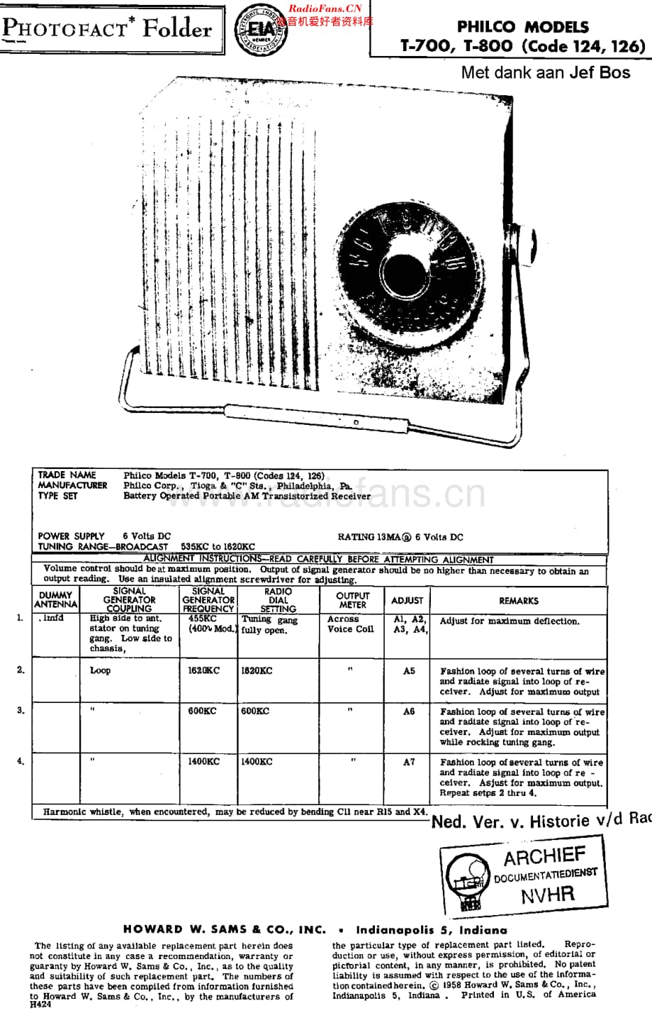 Philco_T700 维修电路原理图.pdf_第1页