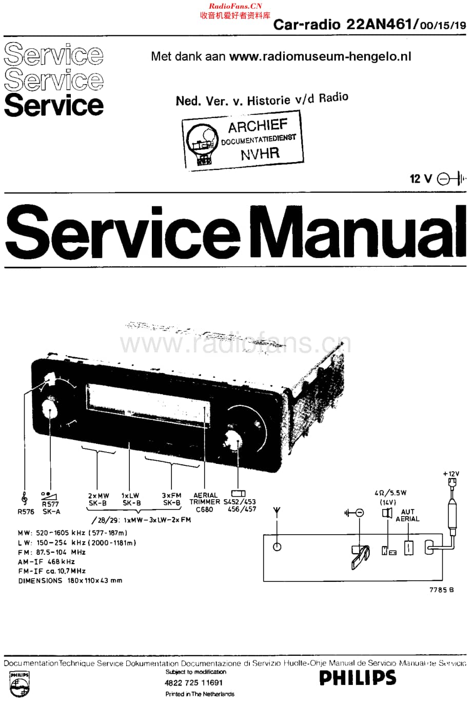 Philips_22AN461 维修电路原理图.pdf_第1页