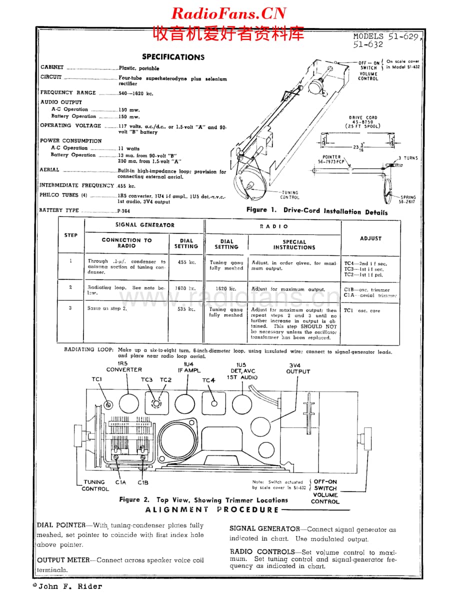 Philco_51-629 维修电路原理图.pdf_第1页