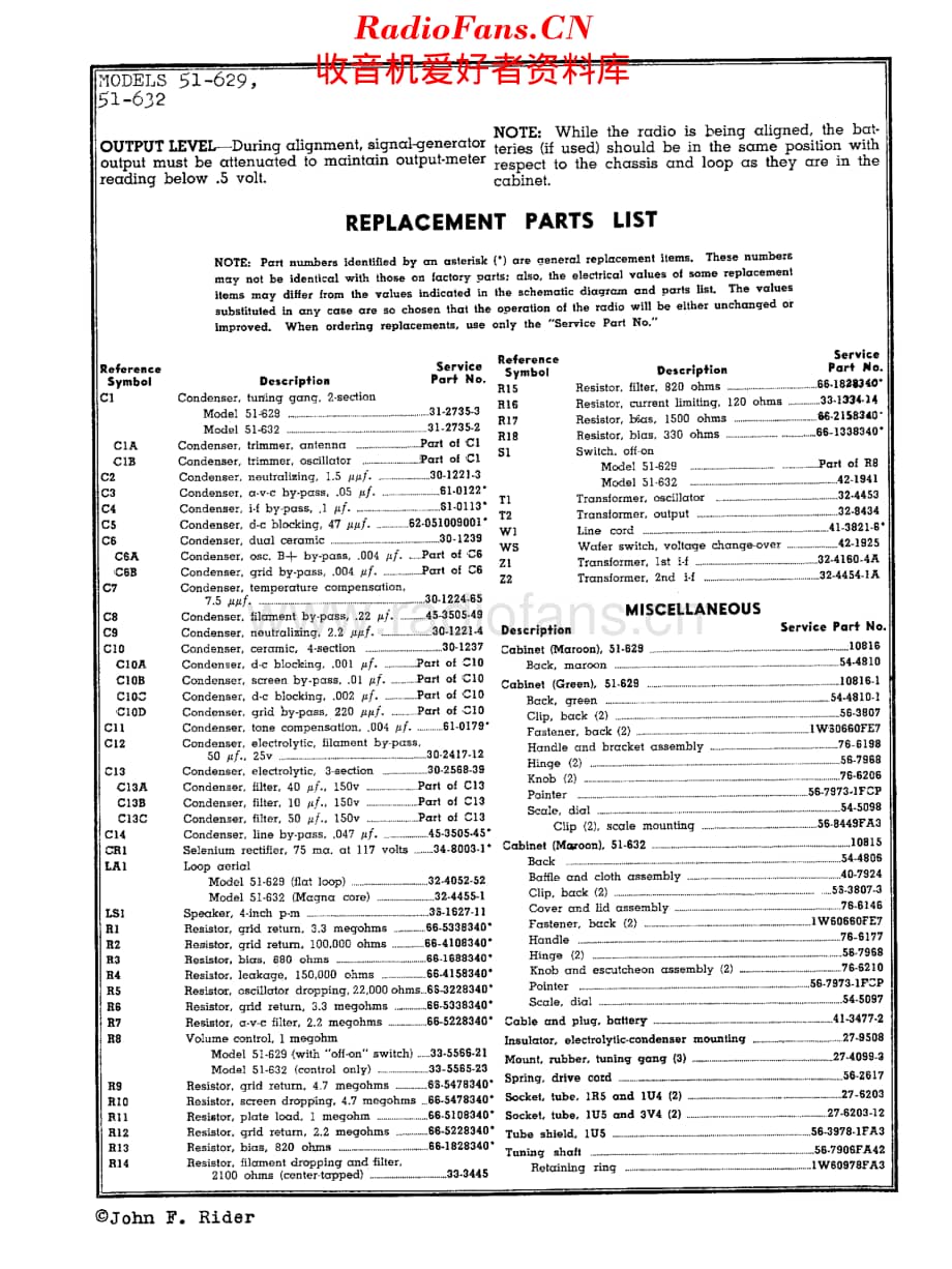 Philco_51-629 维修电路原理图.pdf_第3页