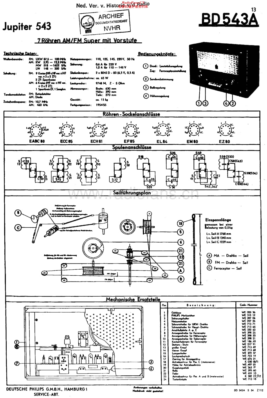 Philips_BD543A 维修电路原理图.pdf_第1页