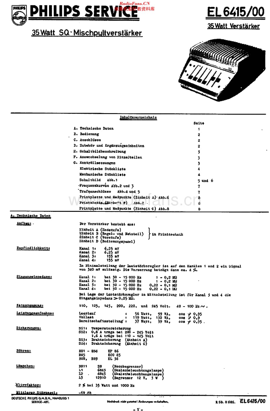 Philips_EL6415维修电路原理图.pdf_第1页