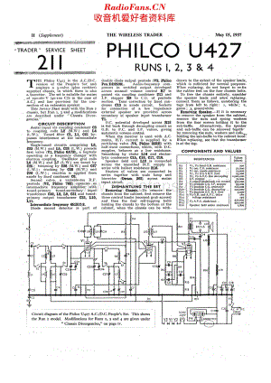 Philco_U427 维修电路原理图.pdf