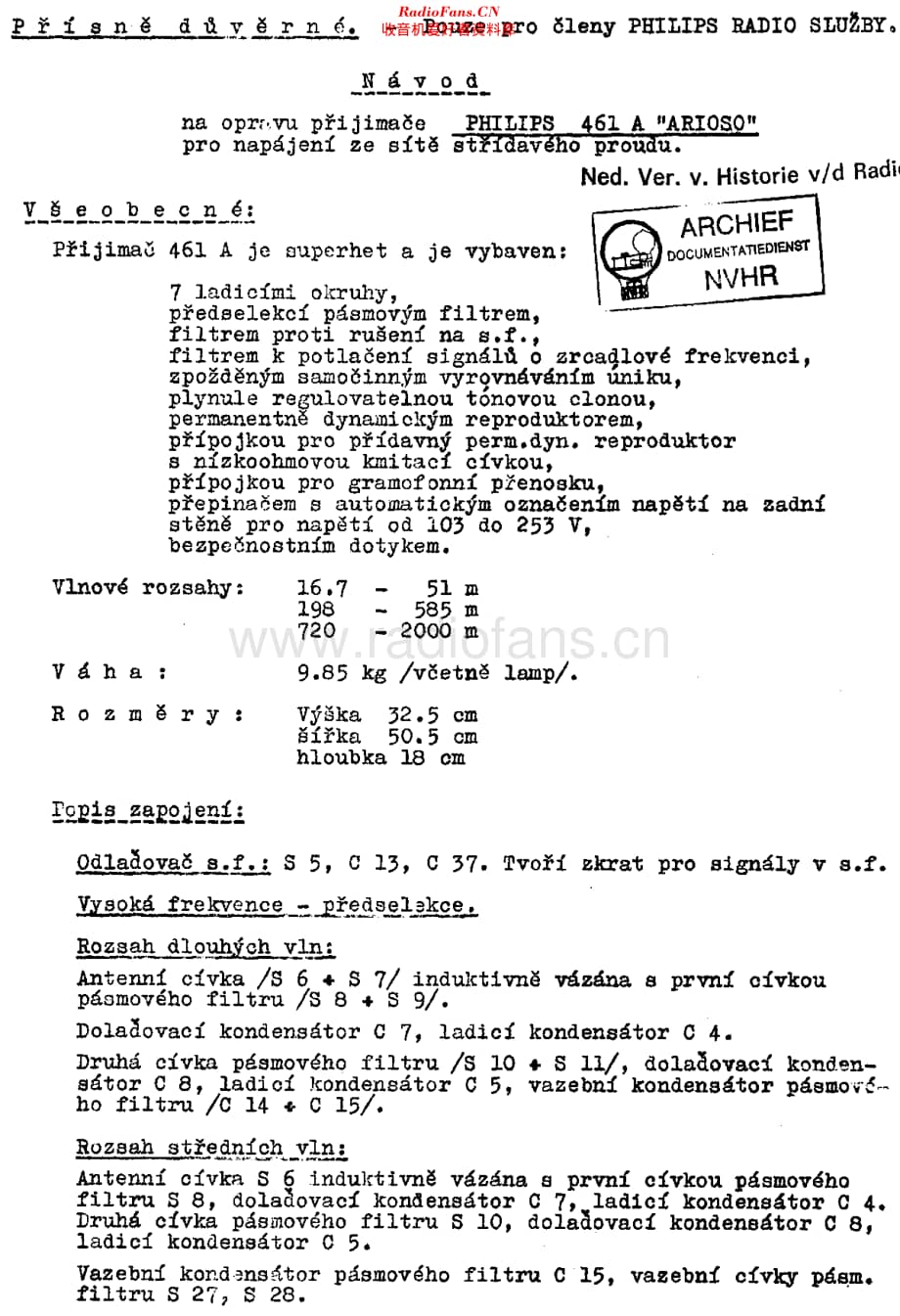 Philips_461A-14 维修电路原理图.pdf_第1页