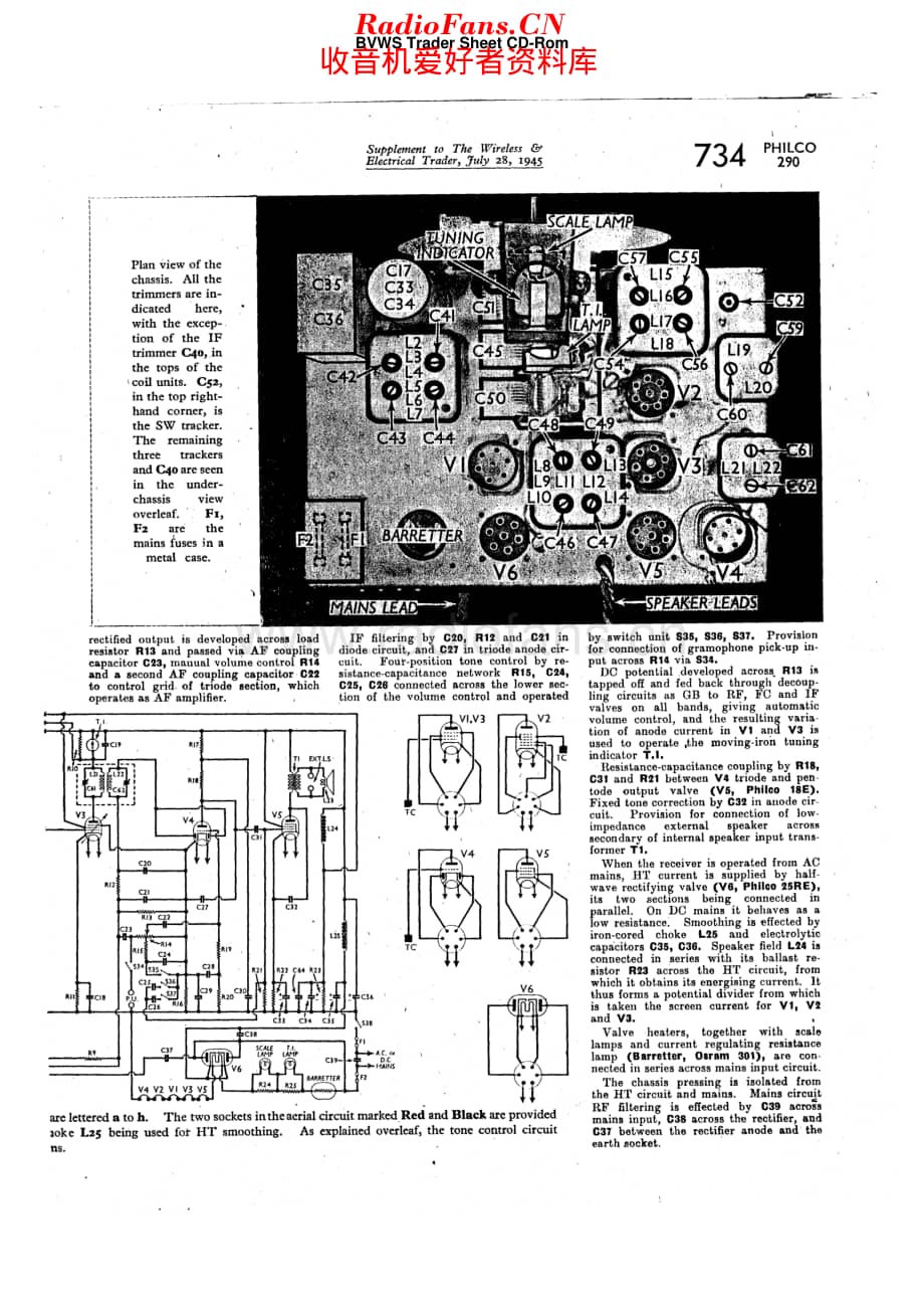 Philco_290 维修电路原理图.pdf_第2页