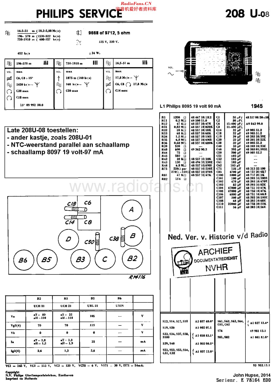 Philips_208U-08-42 维修电路原理图.pdf_第1页