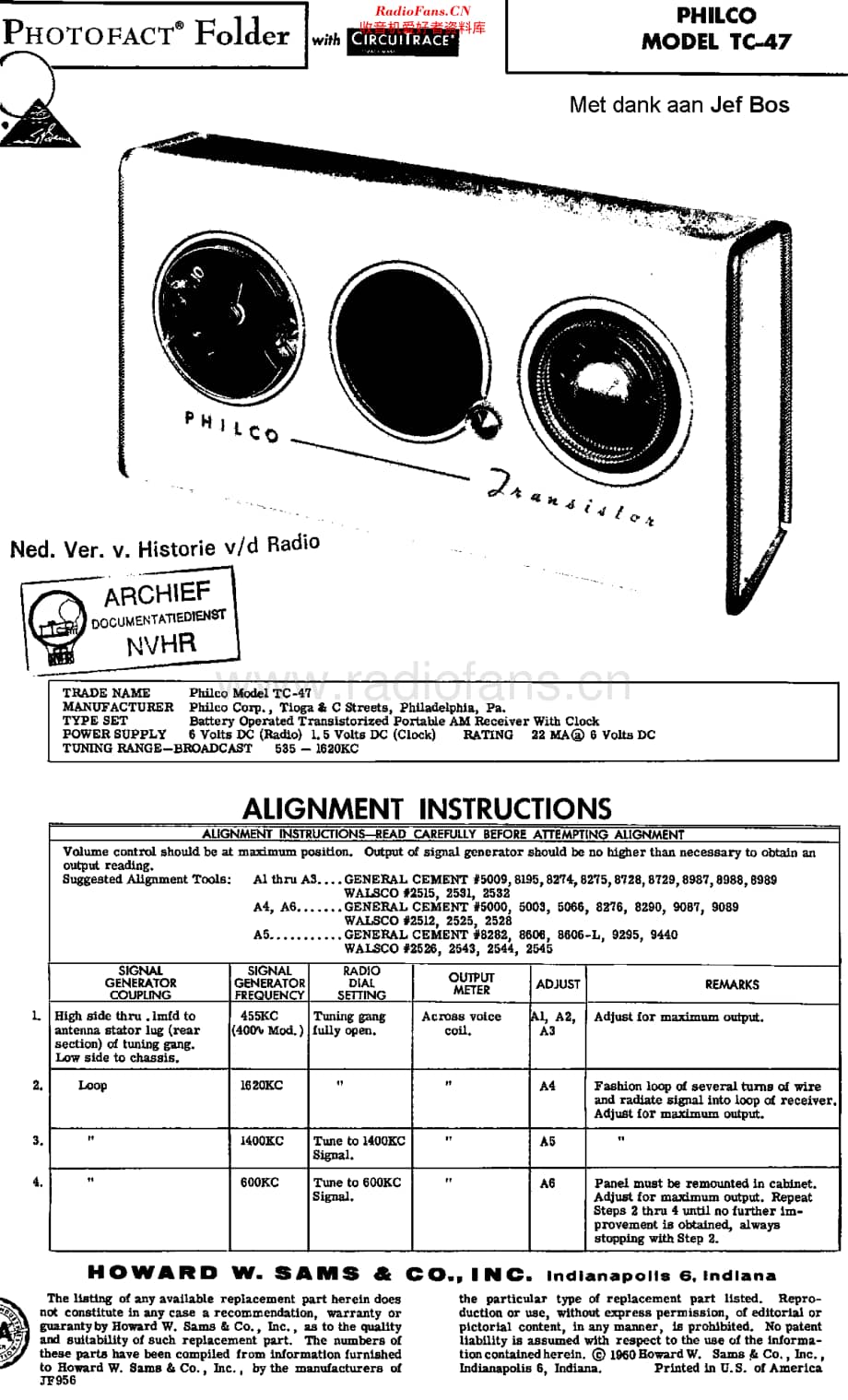 Philco_TC47 维修电路原理图.pdf_第1页