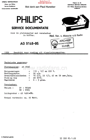 Philips_AG9146 维修电路原理图.pdf