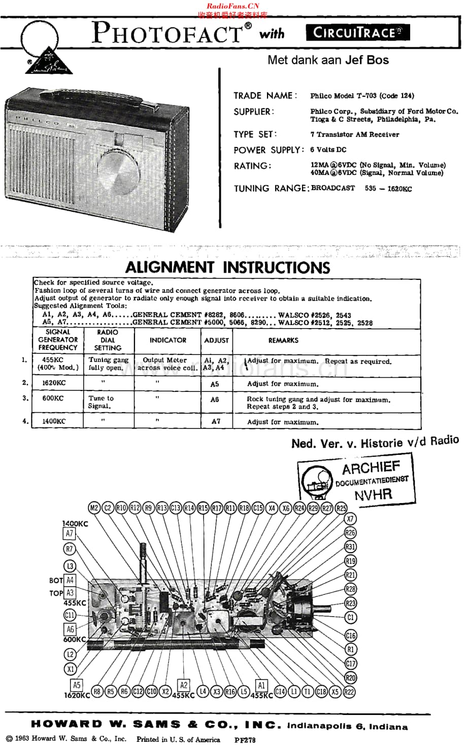 Philco_T703 维修电路原理图.pdf_第1页