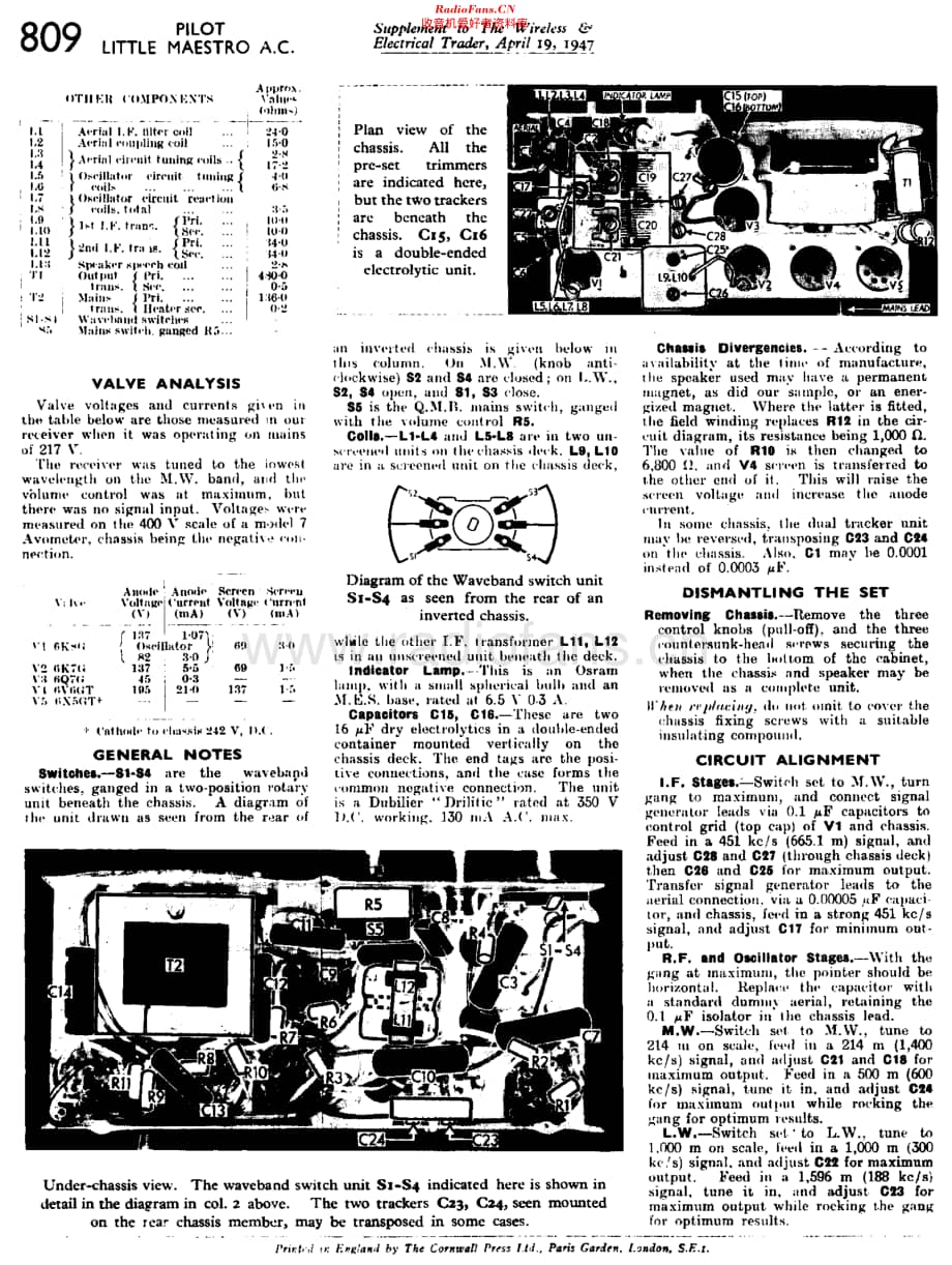 Pilot_LittleMaestroPostWar维修电路原理图.pdf_第2页