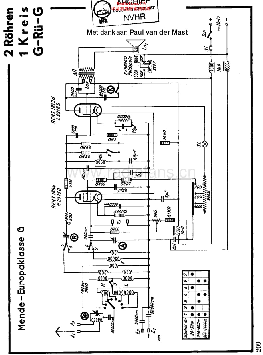 Mende_EuropaklasseG 维修电路原理图.pdf_第1页