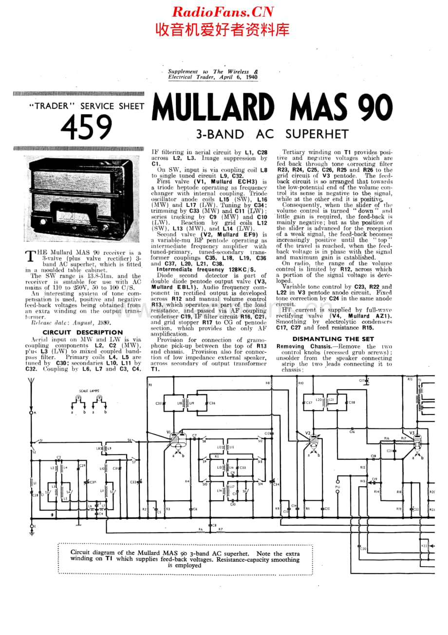 Mullard_MAS90 维修电路原理图.pdf_第1页