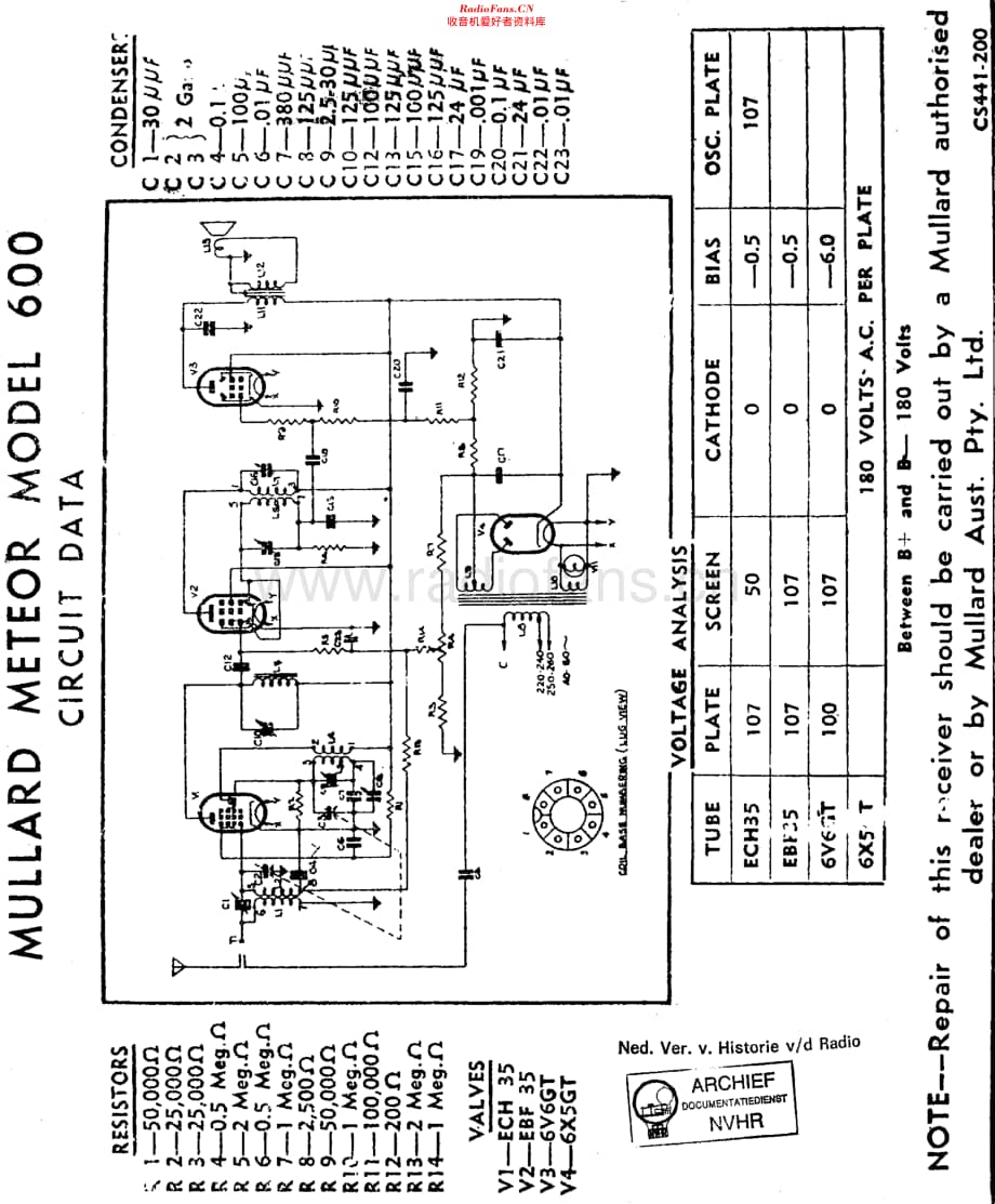 Mullard_600 维修电路原理图.pdf_第1页