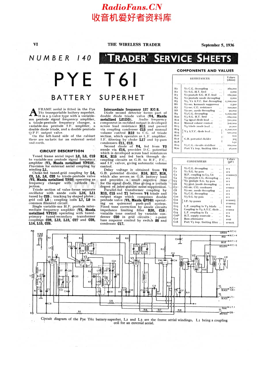 Pye_T61维修电路原理图.pdf_第1页