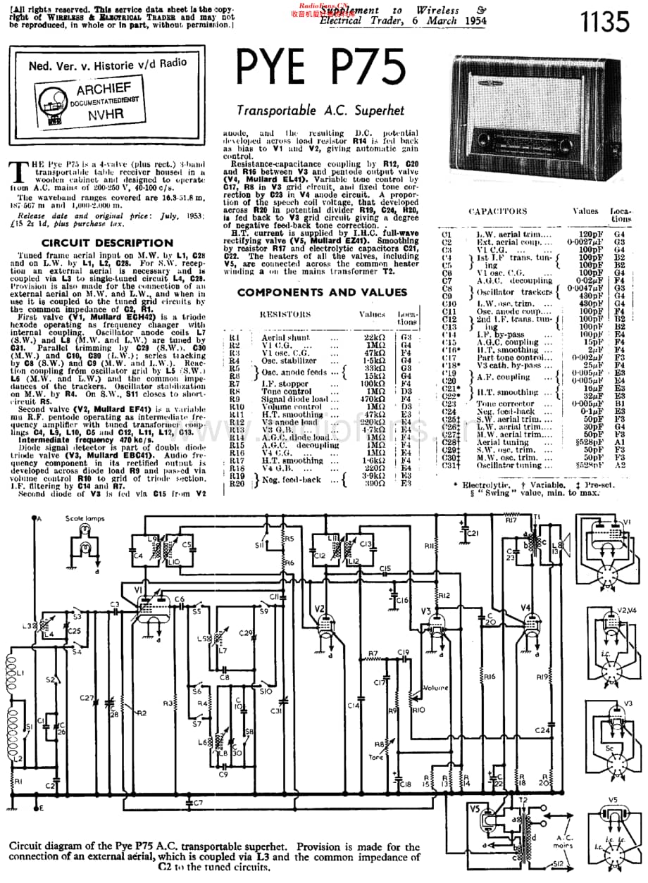 Pye_P75维修电路原理图.pdf_第1页