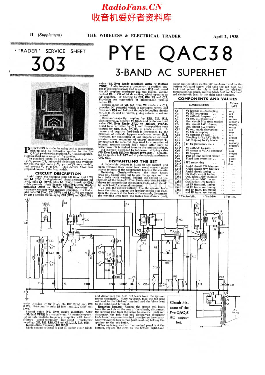 Pye_QAC38维修电路原理图.pdf_第1页