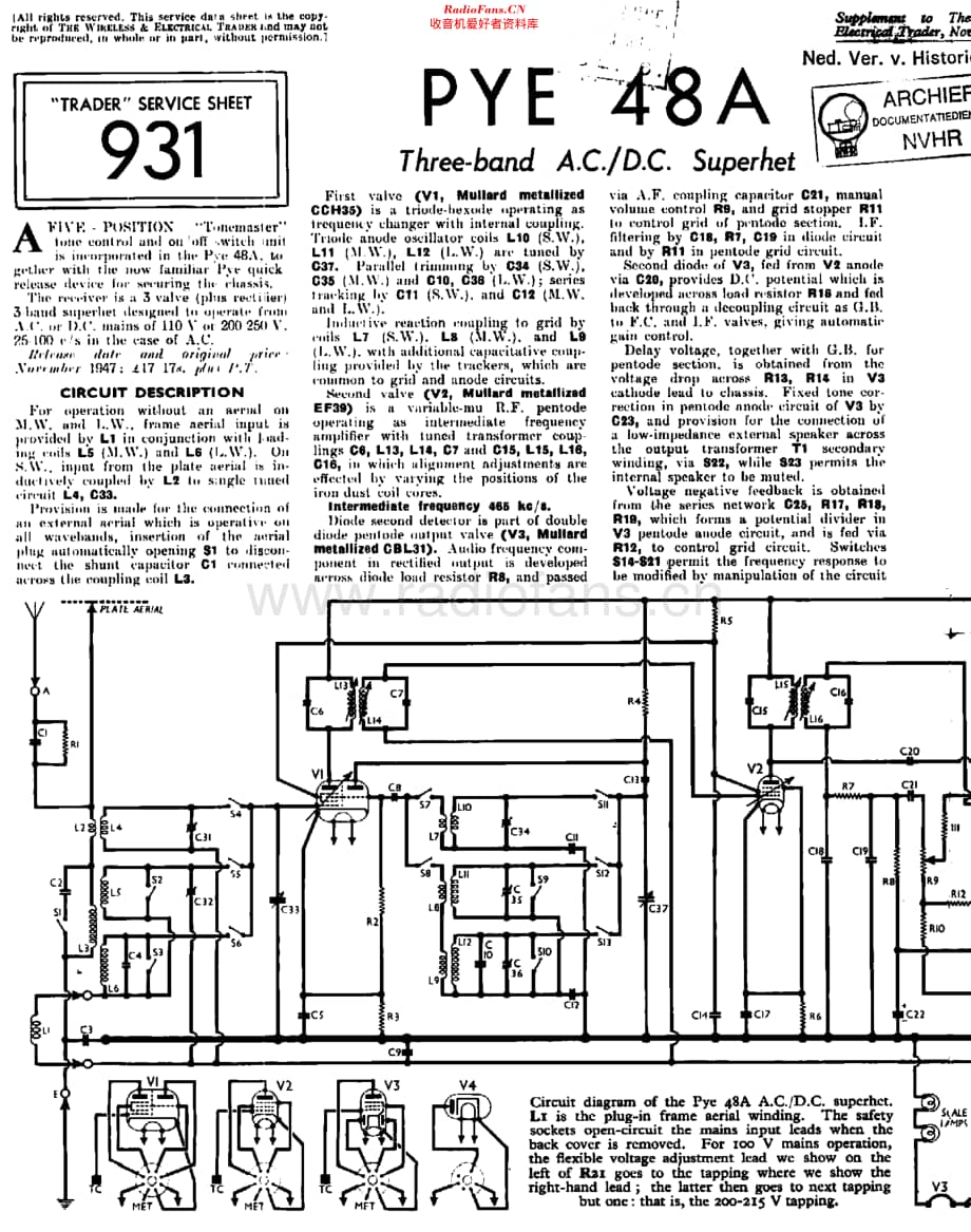 Pye_48A维修电路原理图.pdf_第1页