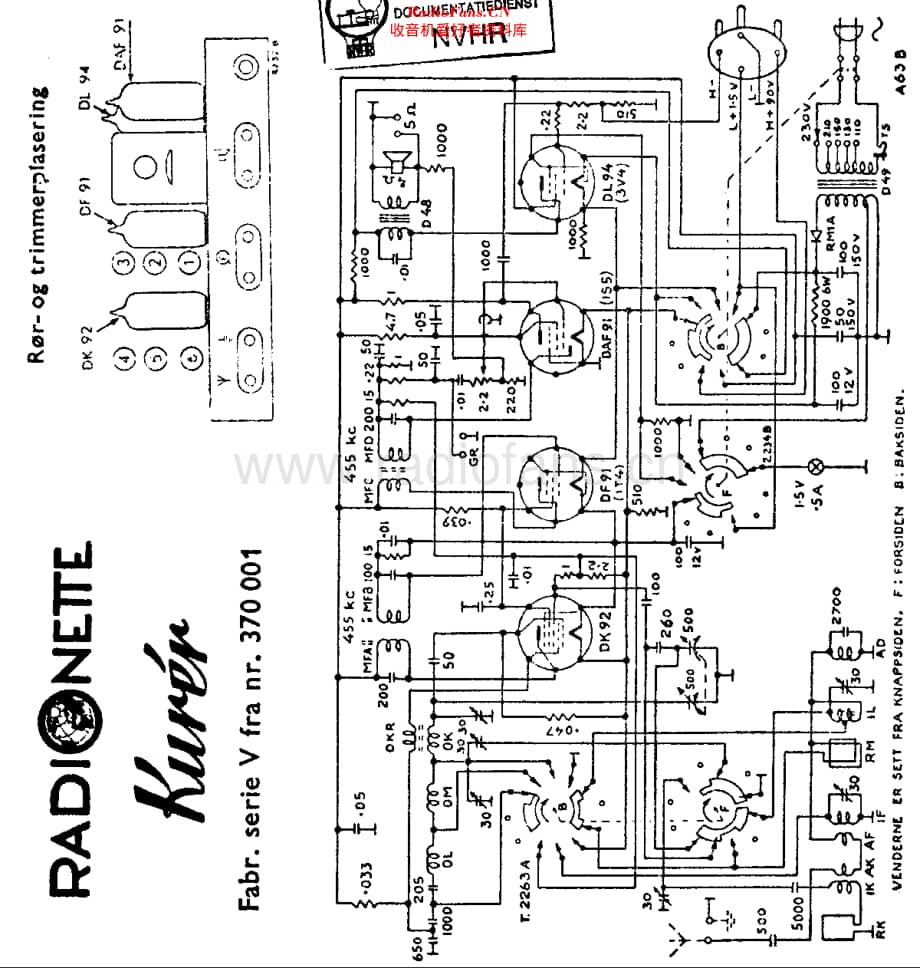 Radionette_Kurer维修电路原理图.pdf_第1页