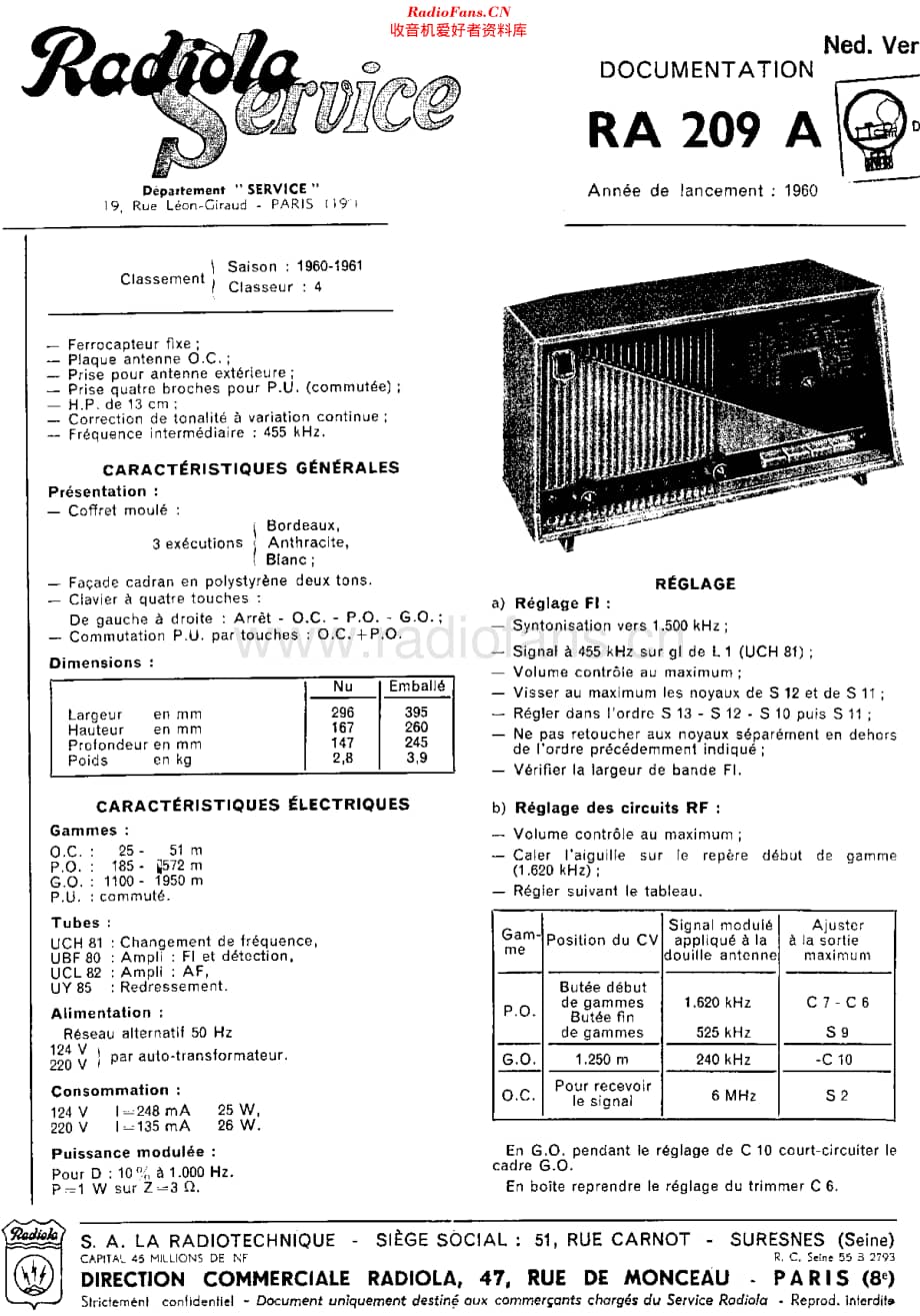 Radiola_RA209A维修电路原理图.pdf_第1页