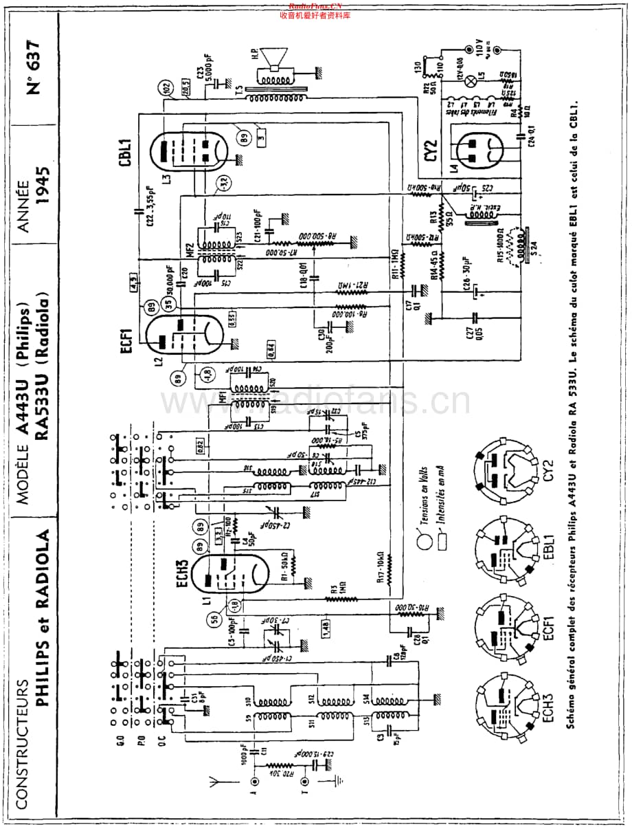 Radiola_RA533U维修电路原理图.pdf_第1页