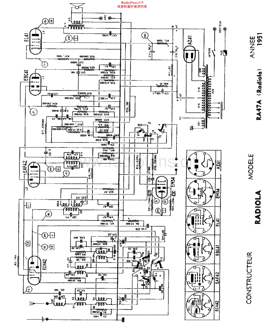 Radiola_RA47A维修电路原理图.pdf_第1页