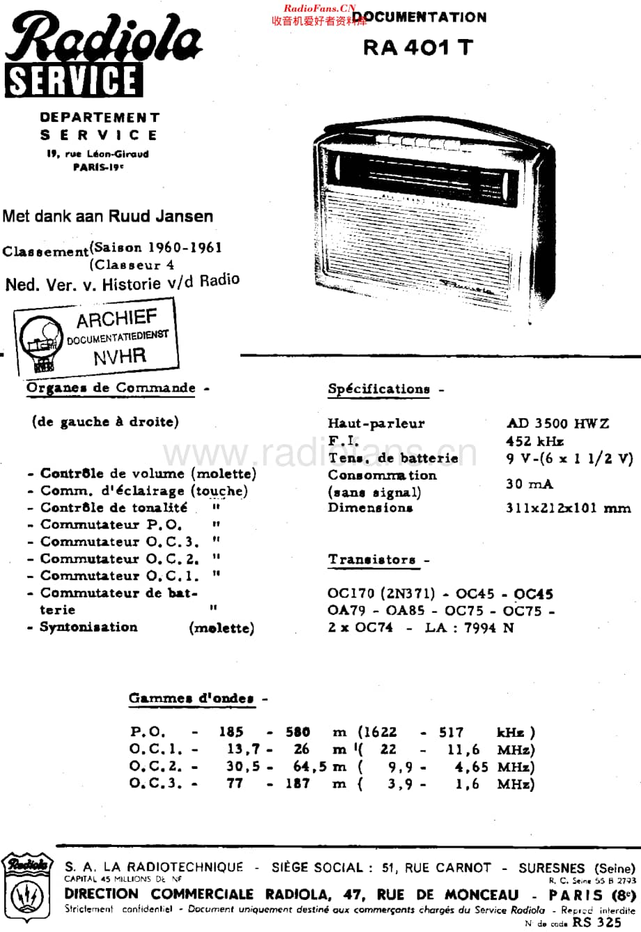 Radiola_RA401T维修电路原理图.pdf_第1页