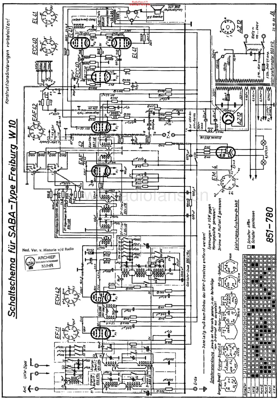 Saba_FreiburgW10维修电路原理图.pdf_第1页