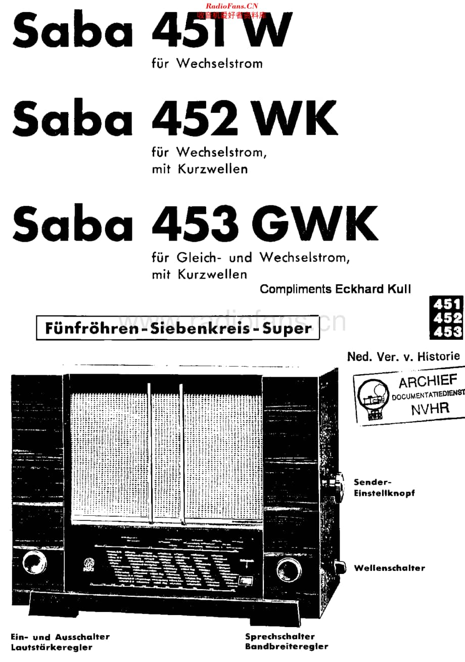 Saba_451W维修电路原理图.pdf_第1页