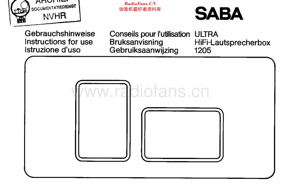 Saba_1205维修电路原理图.pdf_第1页