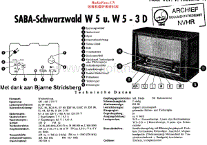 Saba_SchwarzwaldW5-3D维修电路原理图.pdf