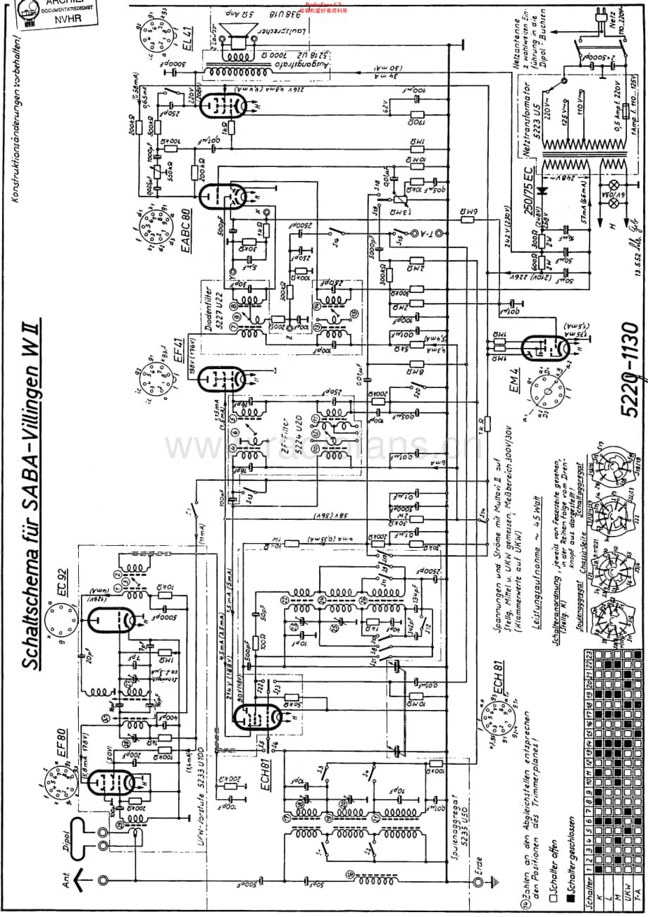 Saba_VillingenWII维修电路原理图.pdf_第1页