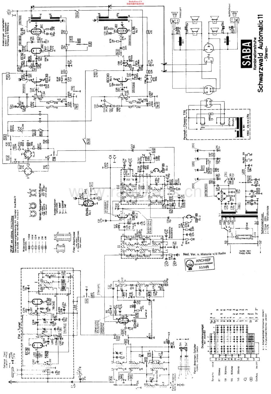 Saba_Schwarzwald11维修电路原理图.pdf_第1页